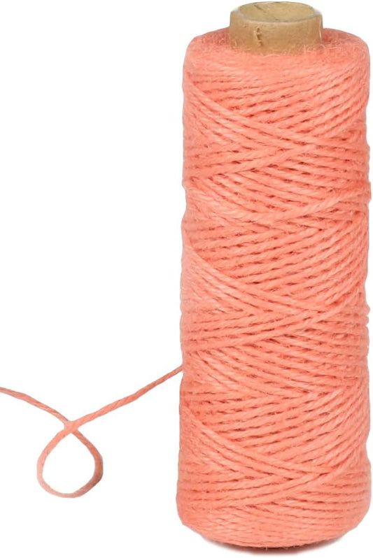 2mm 328ft Colored Natural Jute Twine String for Gift Wrapping Craft Baker Plant Christmas Ribbon Twine Handmade Arts Decoration Thin Packing String Home Decor