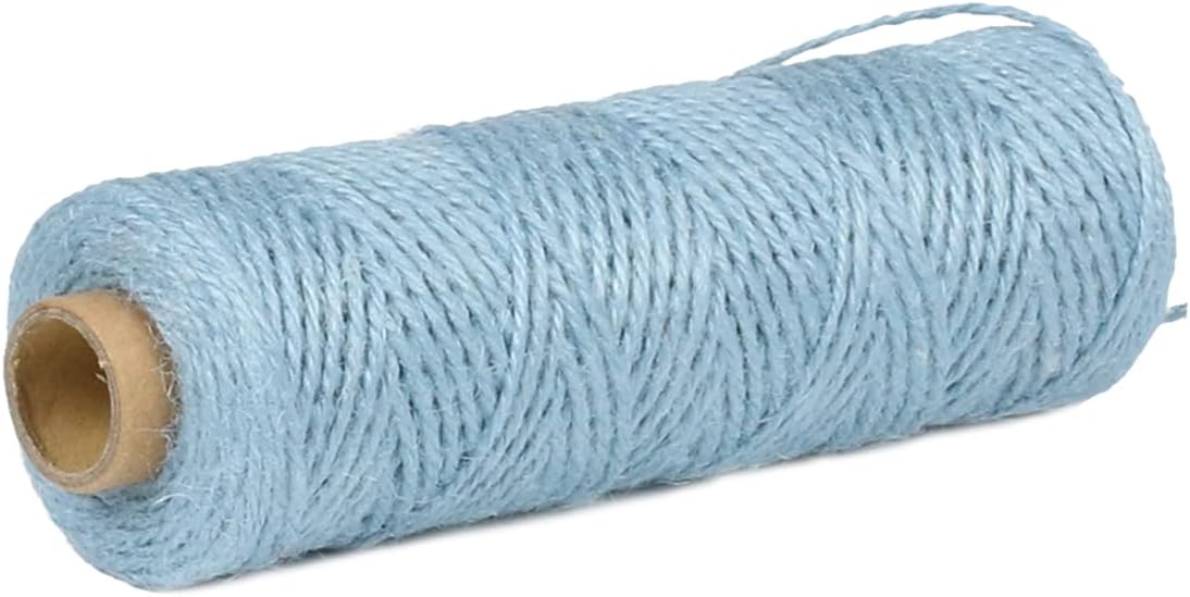 2mm 328ft Colored Natural Jute Twine String for Gift Wrapping Craft Baker Plant Christmas Ribbon Twine Handmade Arts Decoration Thin Packing String Home Decor