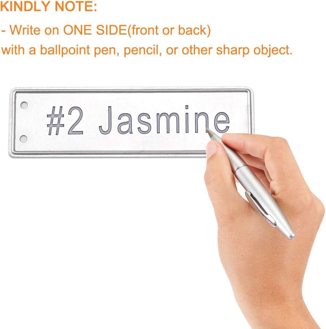 Aluminum Plant Labels - Double Sided Write On Metal Labels, Waterproof Outdoor Plant Markers for Plant Markers Outdoor Identification and Greenhouse