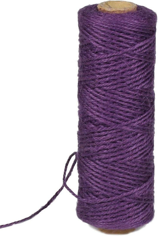 2mm 328ft Colored Natural Jute Twine String for Gift Wrapping Craft Baker Plant Christmas Ribbon Twine Handmade Arts Decoration Thin Packing String Home Decor