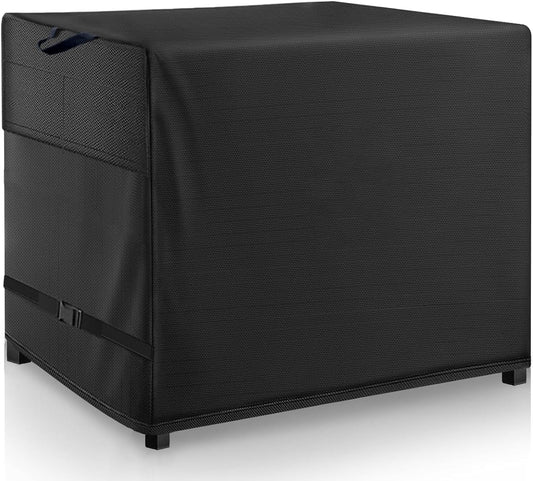 Outdoor Bar Cover Heavy Duty Waterproof Cover for Wicker with 54 inch Outdoor Utility Cart and Storage Cabinet Black