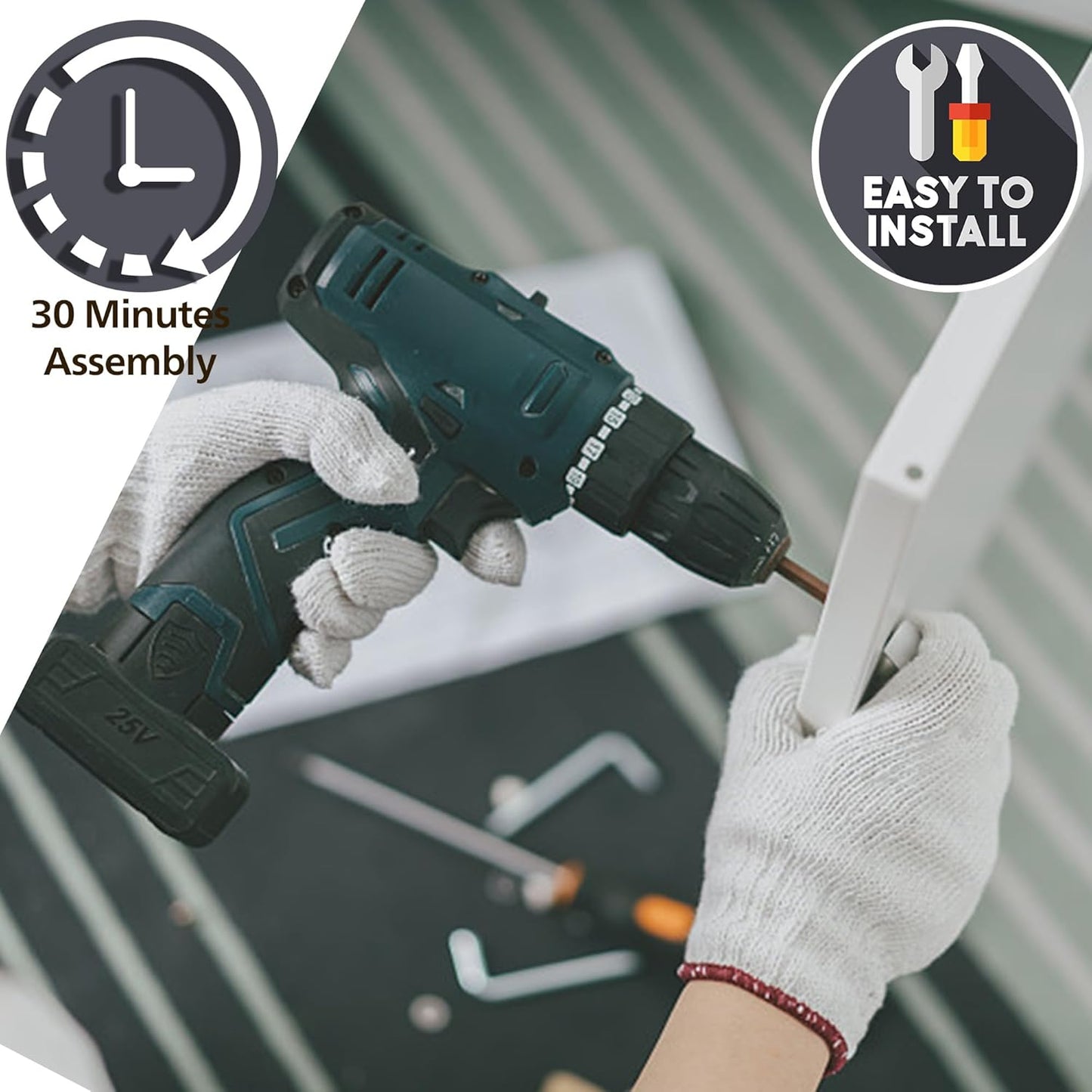 24.4" H Metal Locker Storage Cabinet with 1 Doors, Pantry with Shelves, Storage Cabinet with Adjustable Leveling Foot for Kitchen, Employees, Office, Kids Locker