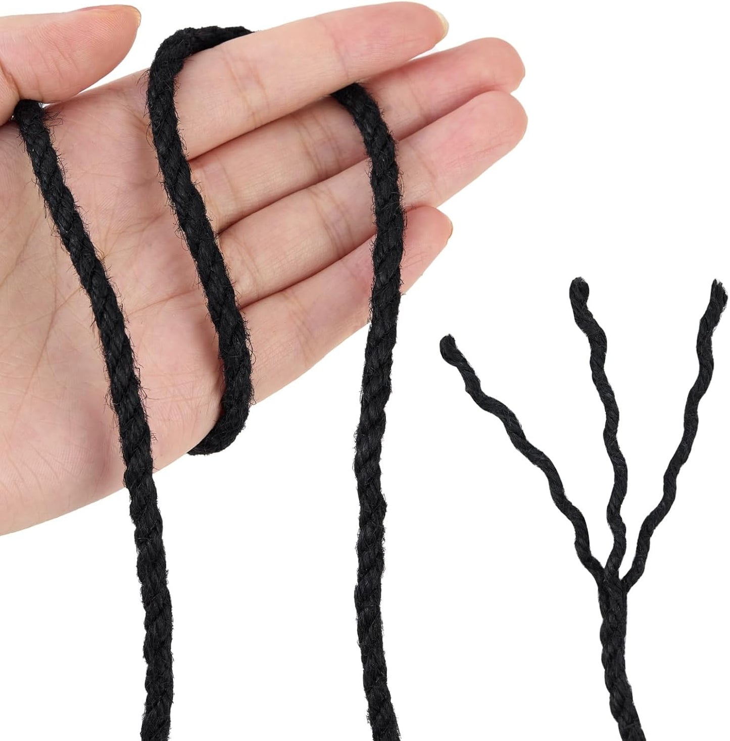 5mm 100 Feet Black Natural Jute Twine, for Crafts Gift, Craft Projects, Wrapping, Bundling, Packing, Holiday Packaging Twine, Gardening and More, Jute Rope to Use Around The House and Garden